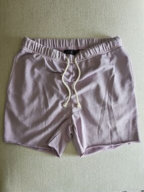 No Boundaries Men’s Drawstring Athletic Shorts in Light Lavender